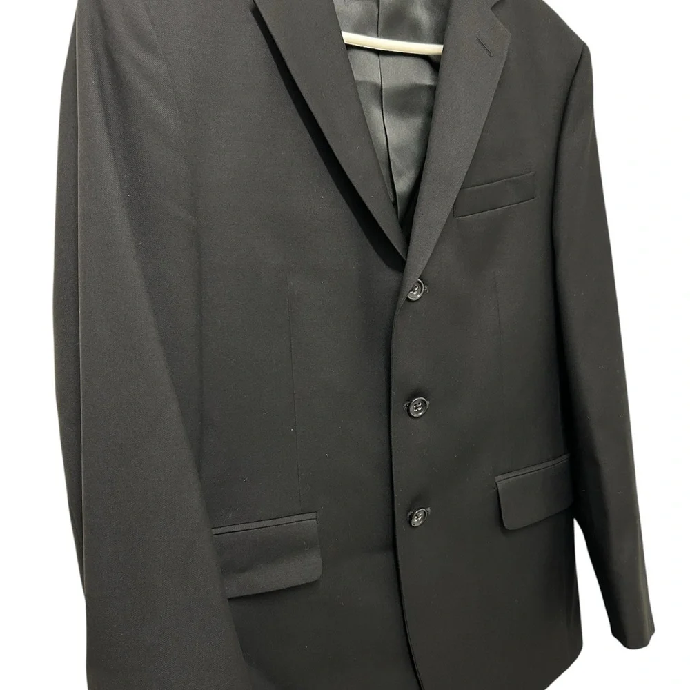 Banana Republic Black Wool Men’s Suit 40S Blazer & 34x34 Dress Pants